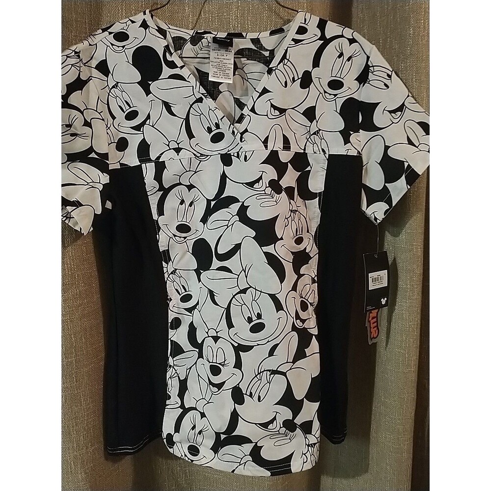 Cherokee Scrubs Big Minnie Scrub Top 6875C MKBM by Disney New P1